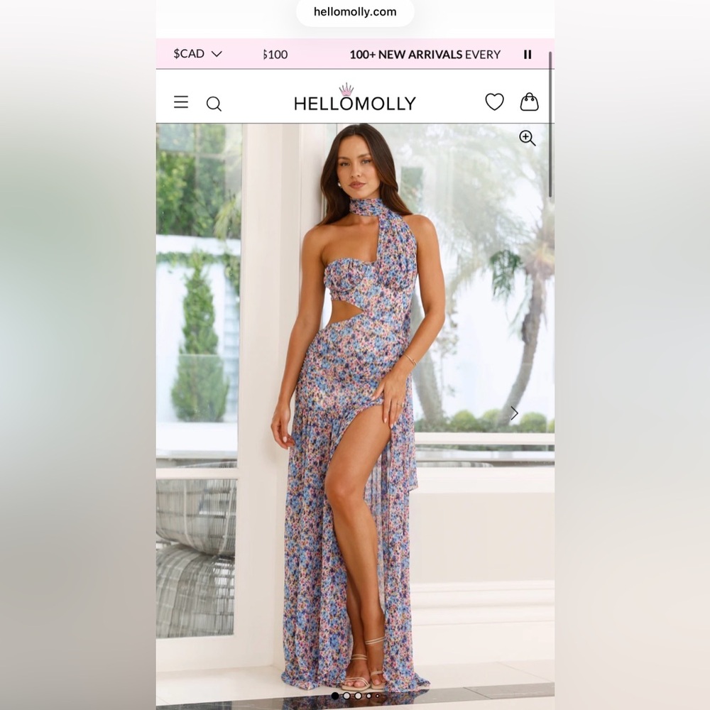 Hello Molly Blue Floral Asymmetrical Dress